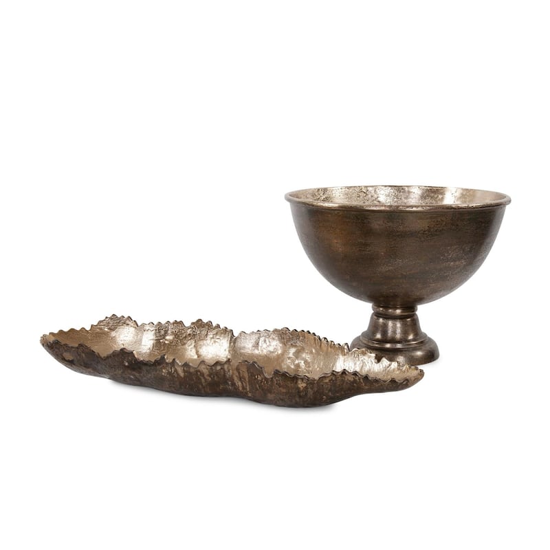 Golden Ore Large Champagne Serving Bowl