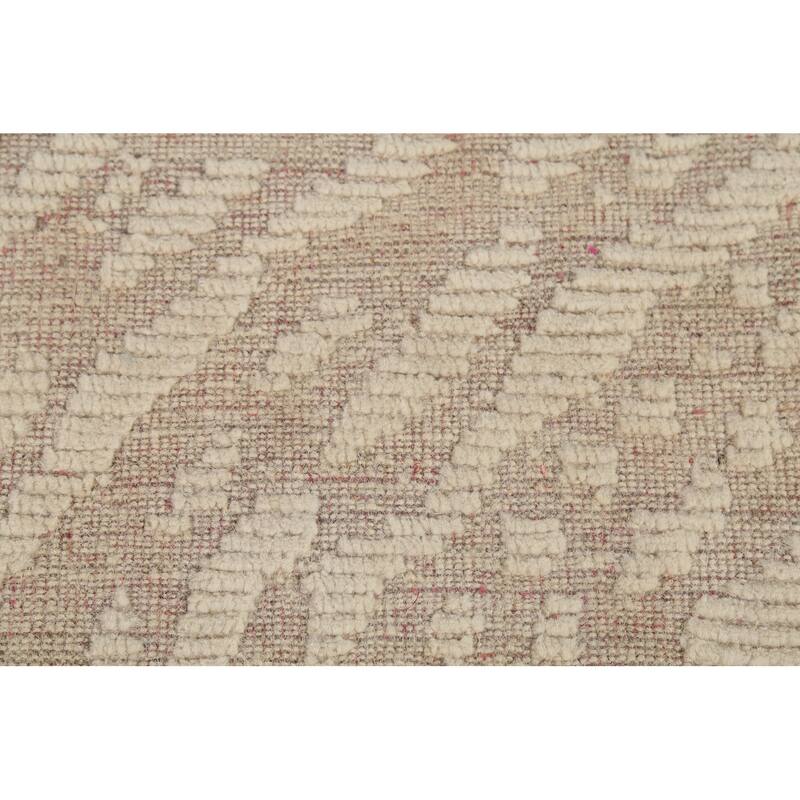 Moroccan Abstract Area Rug Handmade Wool Carpet - 7'11"x 9'7"
