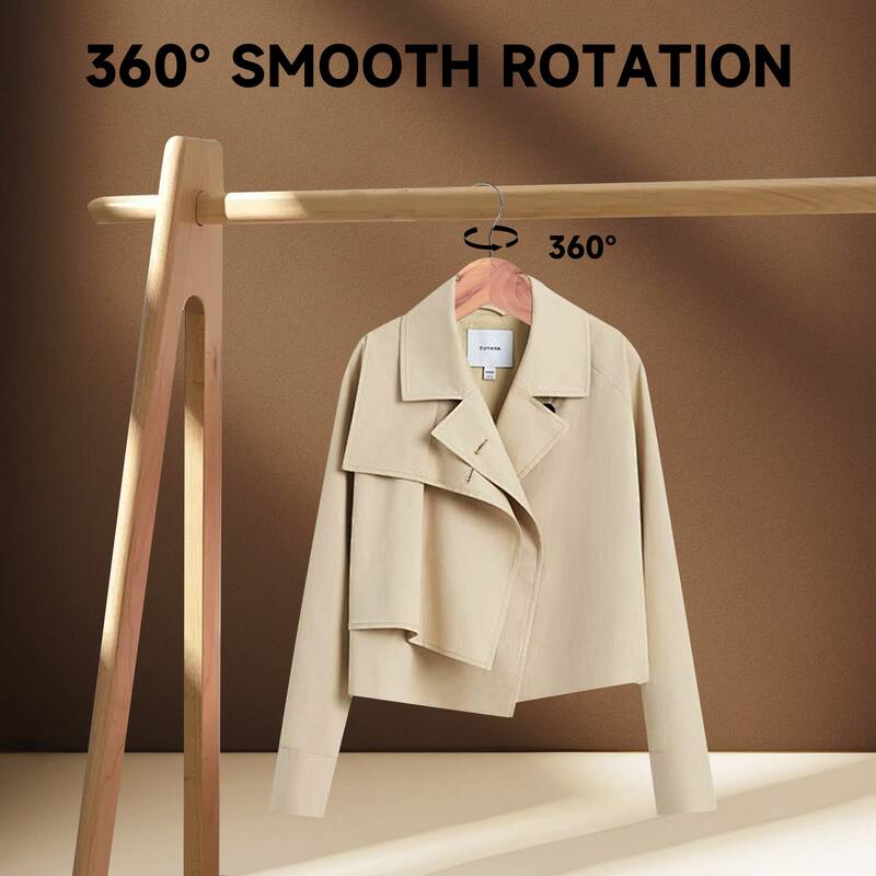 BP4U Premium Wooden Clothes Hangers, Solid Wood Coat Shirt Top Hangers for Jackets, Shirts, Dresses