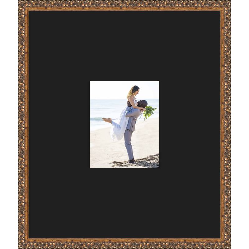 Antique Bronze Framed Picture Frame, Photo Frame - 22x26 Matted Black 8x10