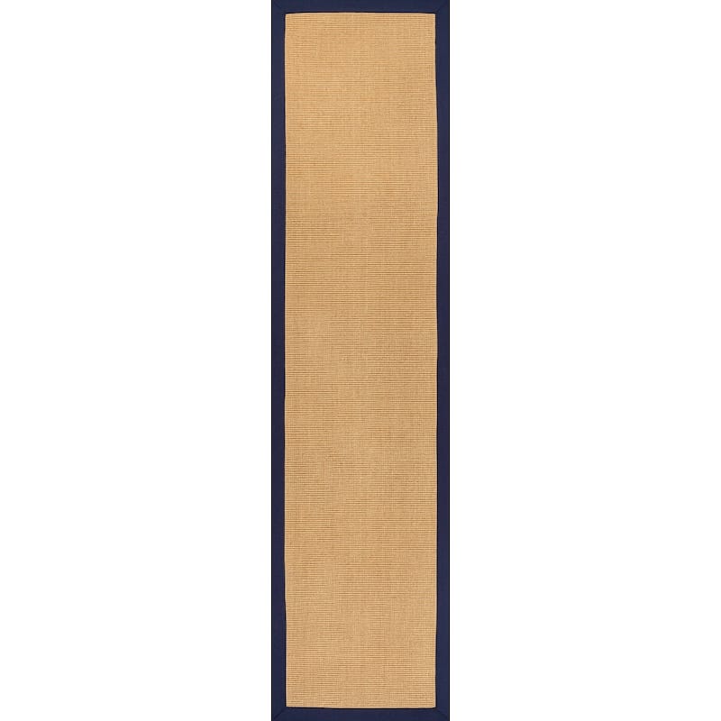 Camden Farmhouse Cottage Border Jute Area Rug