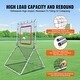preview thumbnail 8 of 9, 3.5 x 6 Feet Black Baseball and Softball Rebounder Netting with White Steel Frame and 5 Adjustable Angles