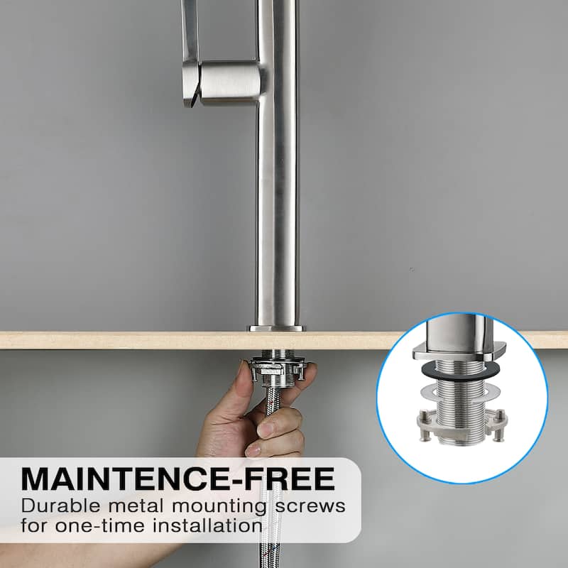 Single Handle Pull-Down Sprayer Kitchen Faucet