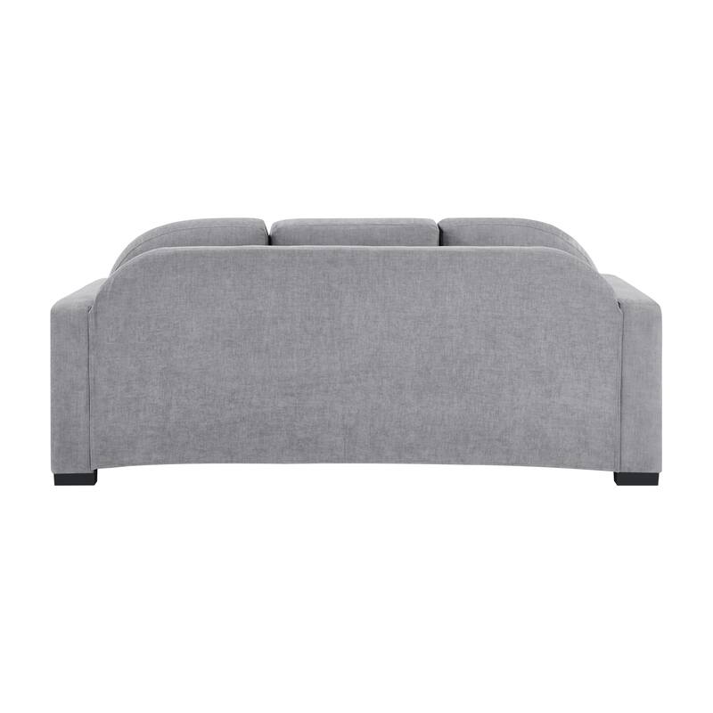 Christopher Knight Home - Dover Modern 84.7" Chenille Upholstered 3-Seater Sofa with Removable Curved Backrest & Cushion