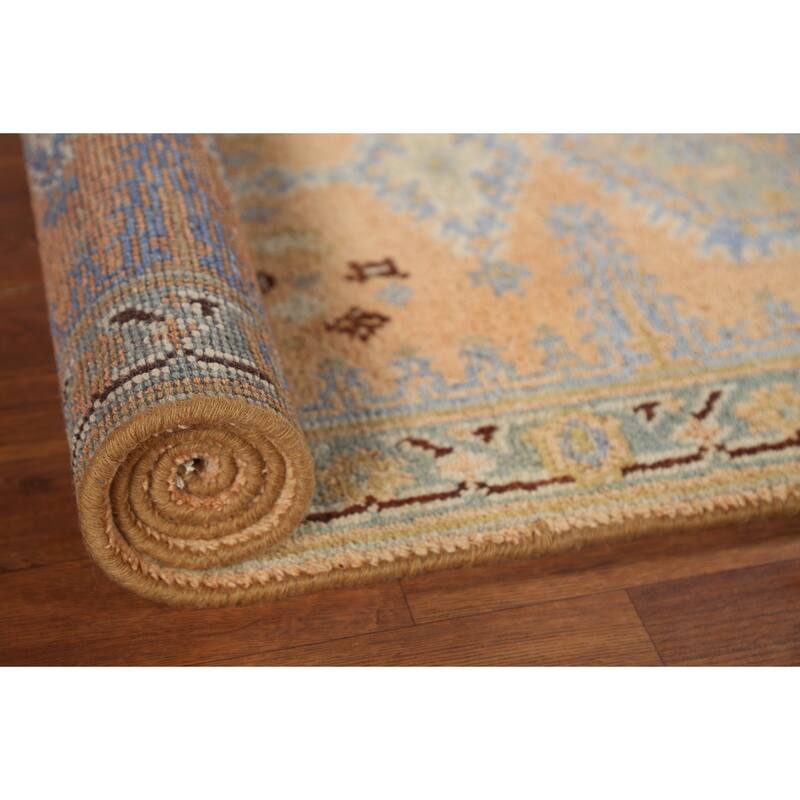 Geometric Viss Oriental Runner Rug Hand-Knotted Wool Carpet - 2'5"x 8'2"