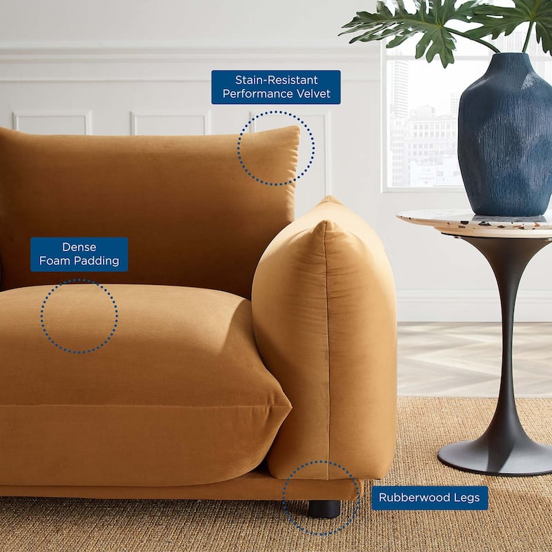 Copious Performance Velvet Armchair