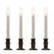 B/O Bi Directional Window Hugger Candles w/Remote (Set of 2 or 4) - Brown/Ivory - Christmas Novelty Lights