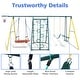 preview thumbnail 3 of 5, 6 in 1 Outdoor Backyard Children Metal Swing Set for Kids Age 3 Up