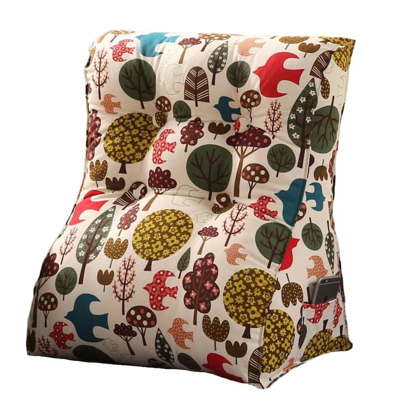 Large Bed Rest Contour Wedge Pillow Reading Back Support Cushion - Forest
