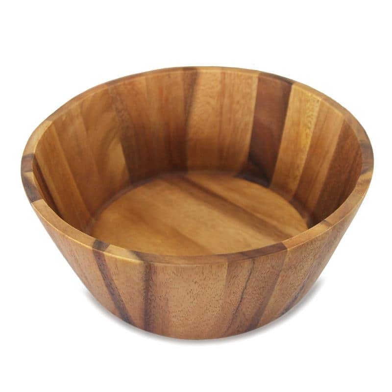 Red Vanilla Acacia Wood Light Salad Bowl
