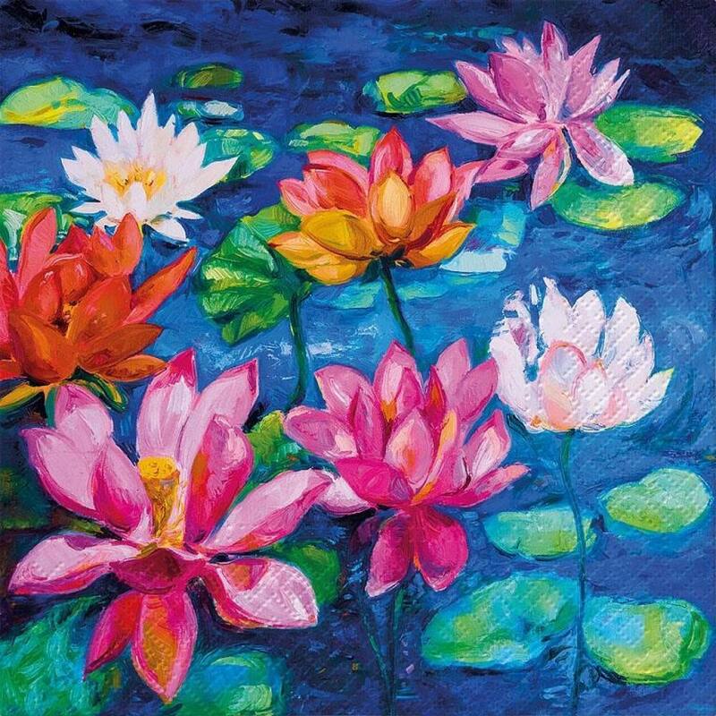 Set Of 20 Luncheon Lily Pond Napkins