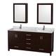 Option Espresso / White Carrara Marble Top / Brushed
