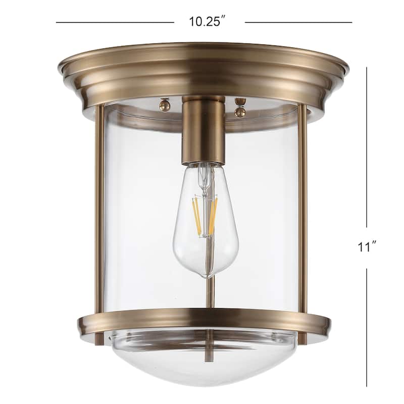 Orbe 10.25" Metal/Glass LED Flush Mount, by JONATHAN Y