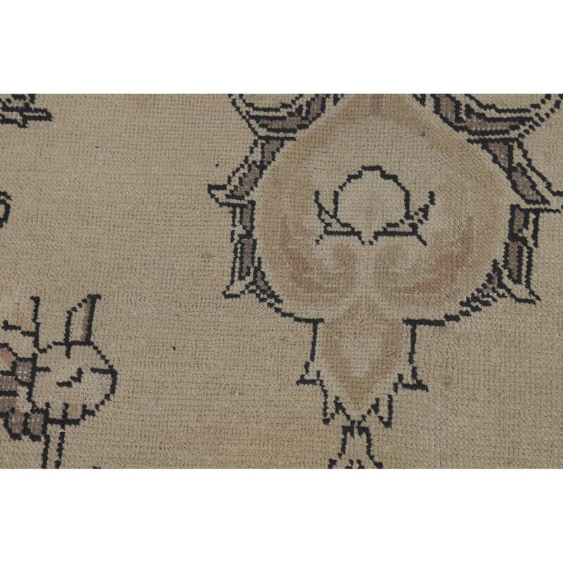 Medallion Tabriz Persian Rug Floral Hand-Knotted Wool Carpet - 9'8"x 13'2"