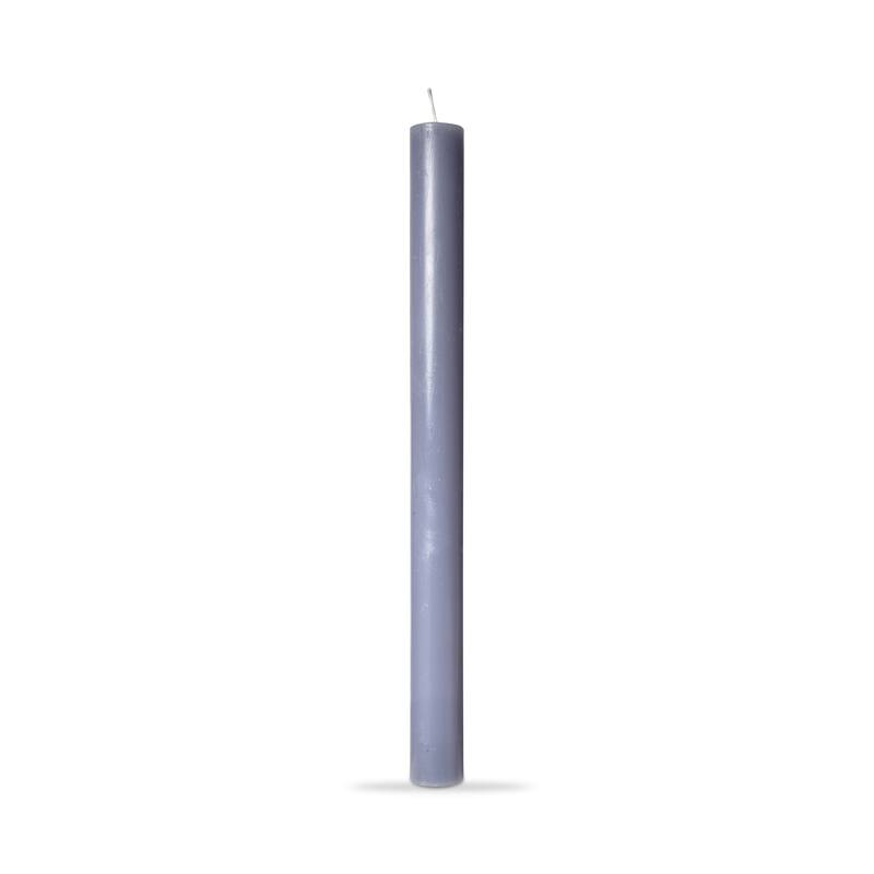 Color Studio 10" Straight Taper Unscented Smokeless Paraffin Wax Candle Slate Blue, Burn Time 10 hrs. Set 12