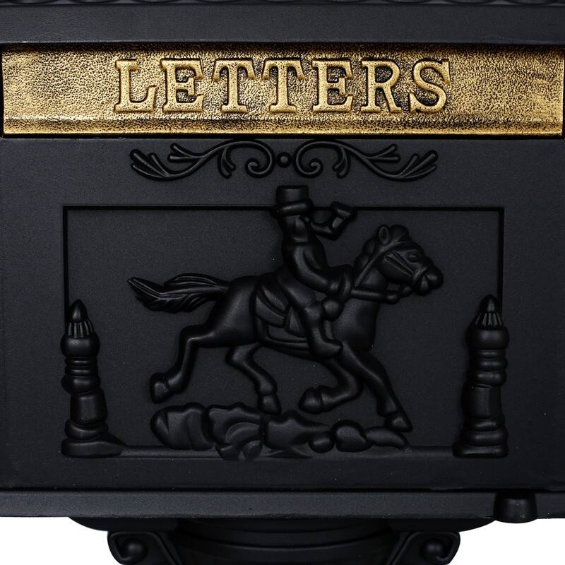 Cast Aluminum Mail Boxes for House with Post Rustproof Mailbox