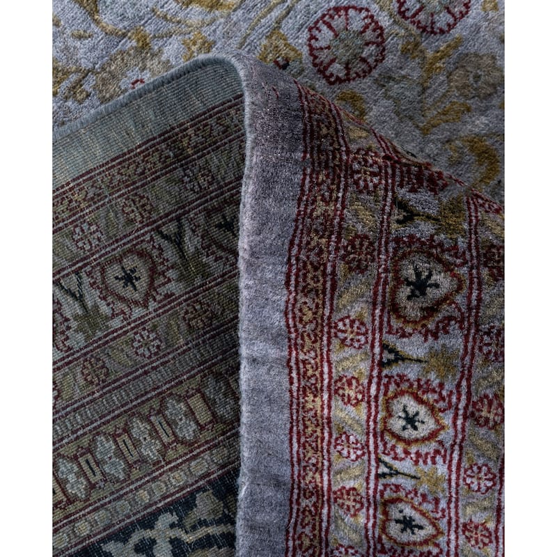 Overdyed One-of-a-Kind Hand-Knotted Area Rug - Gray - 9' 2" x 9' 5"