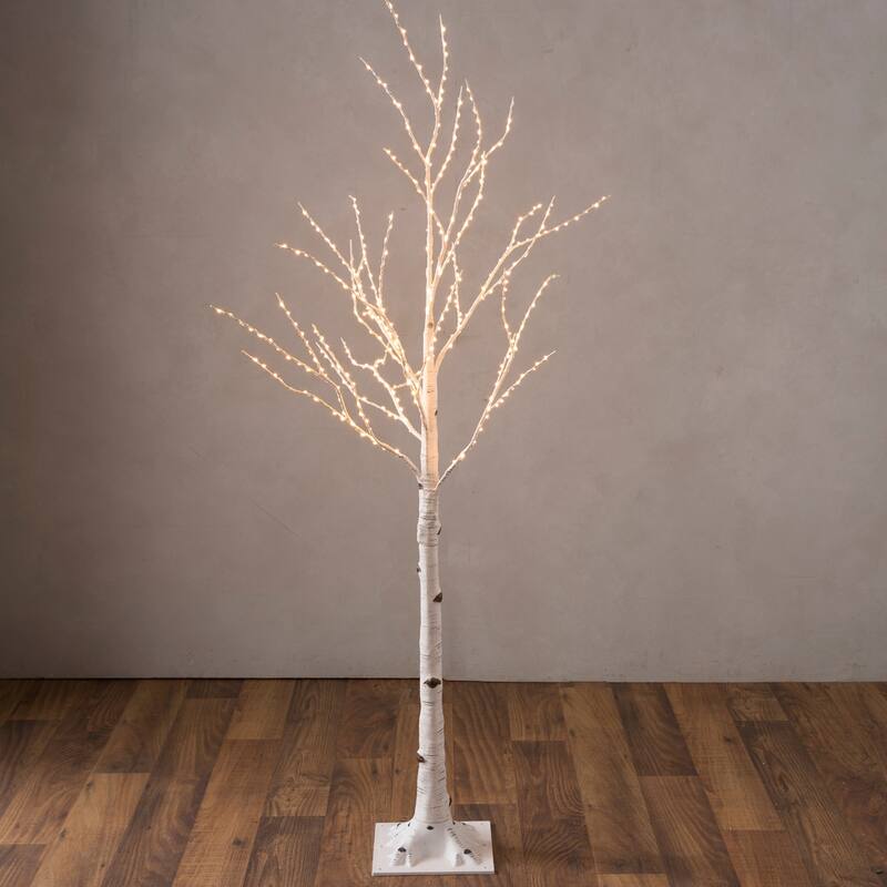 Birch Tree with 400 Micro Lights, 5'H