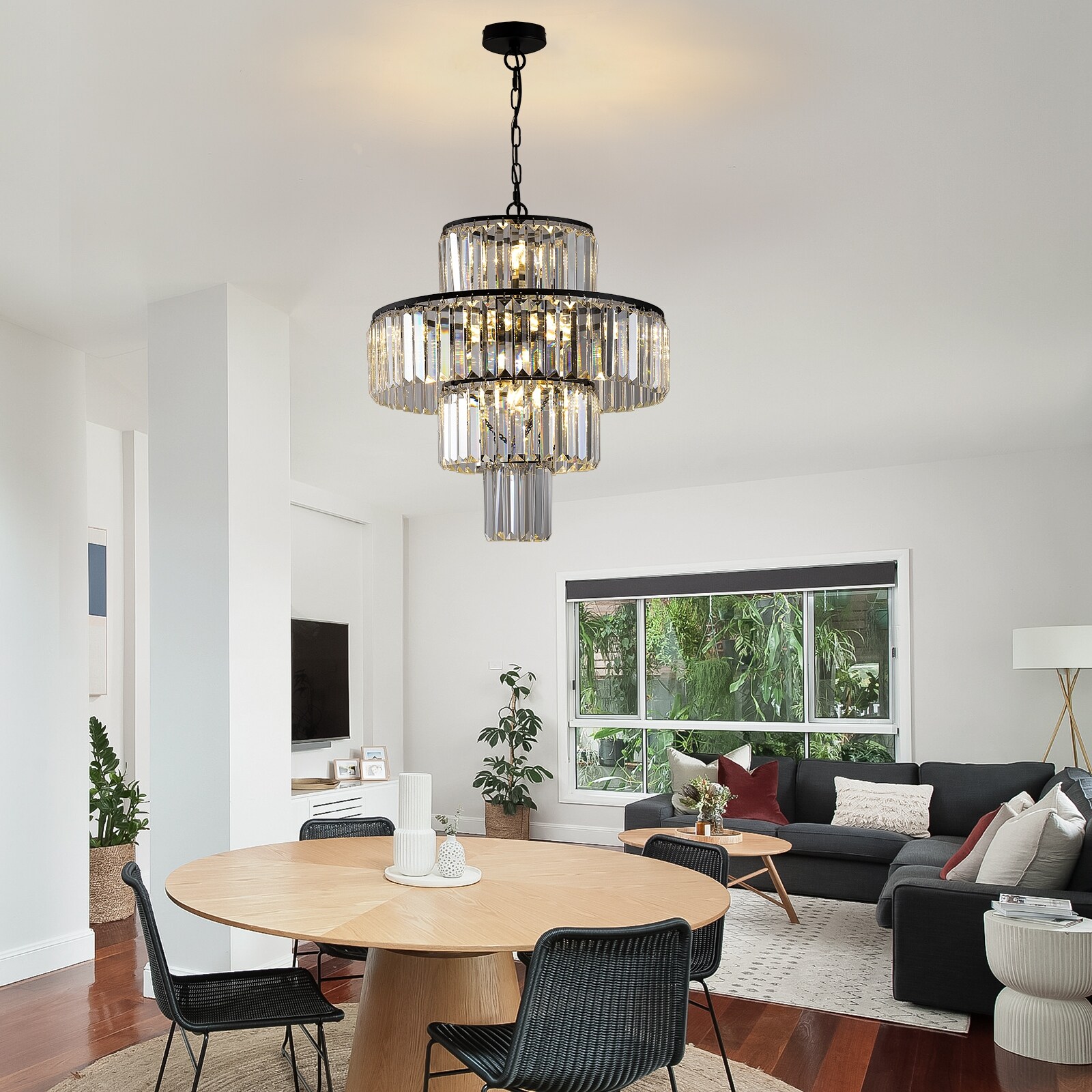 Black modern chandelier store