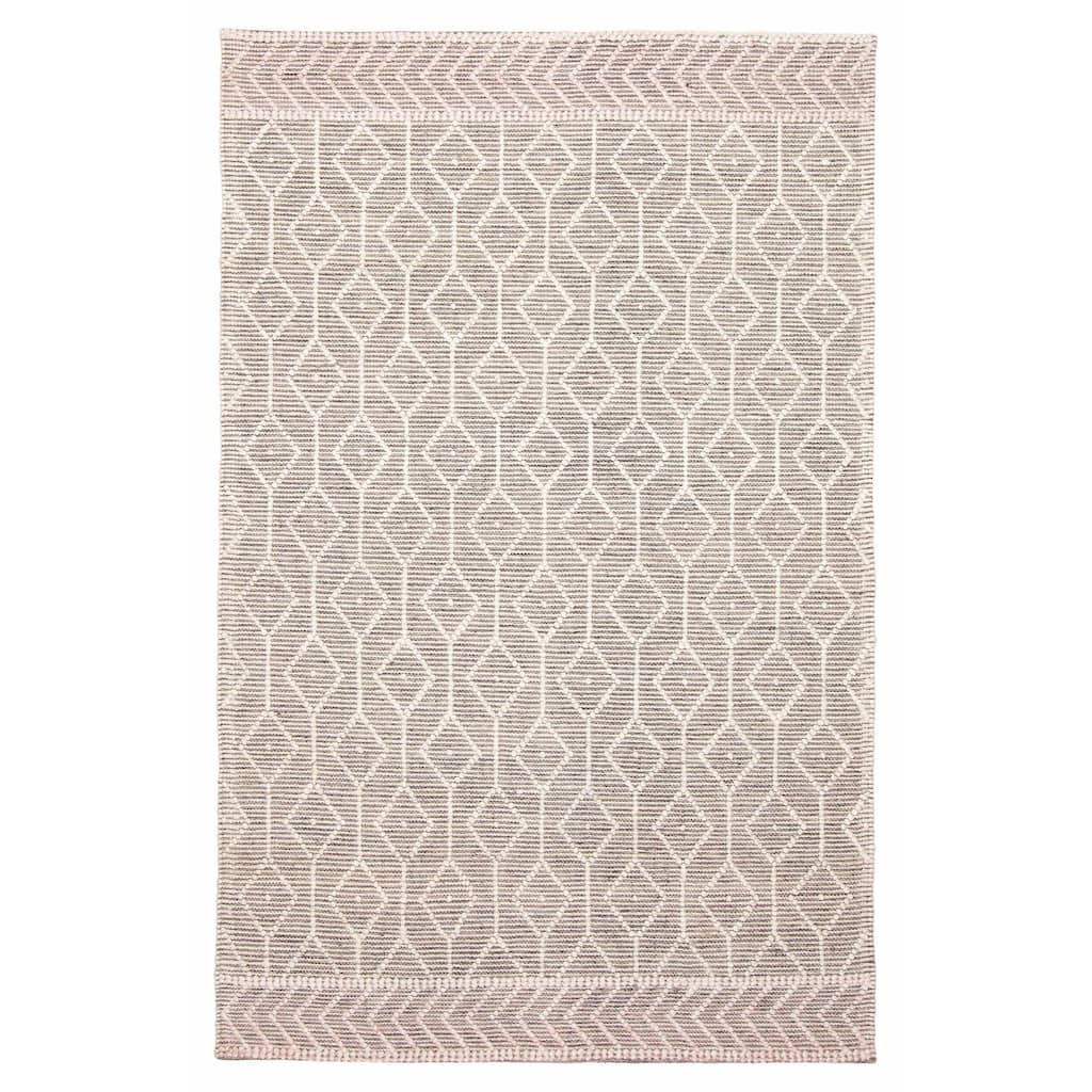ECARPETGALLERY Braid weave Sienna Taupe Wool Rug - 4'11 x 7'10
