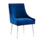 Irina Dining Chair Velvet Side Chair with Stainless Steel Leg - Navy/Silver
