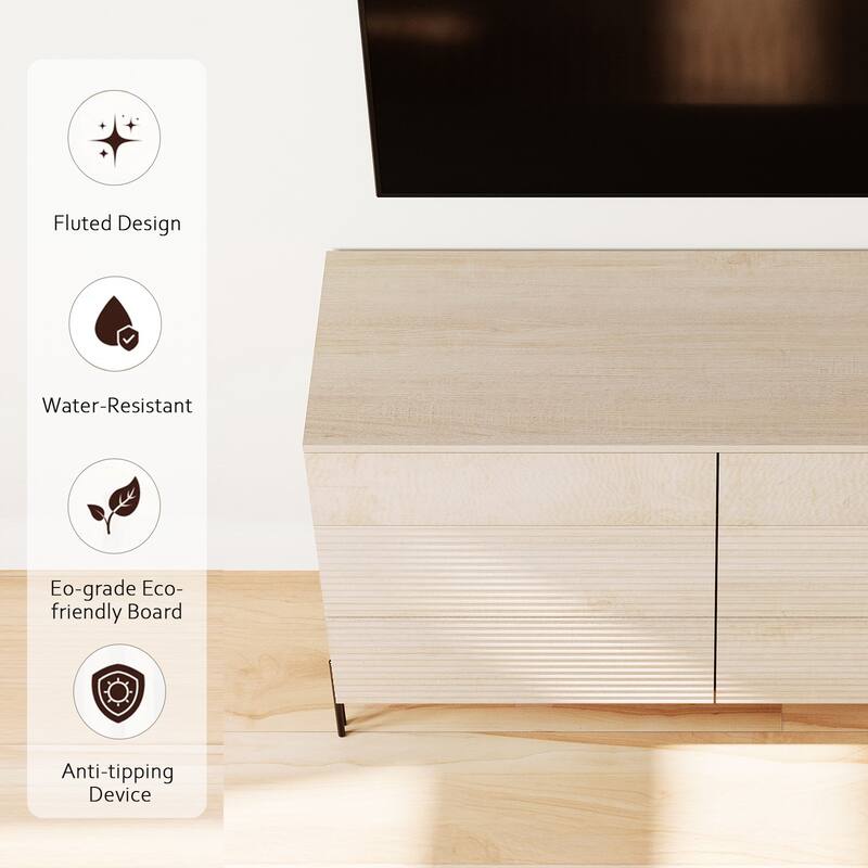 WAMPAT Fluted Dresser for Bedroom with 6 Drawers
