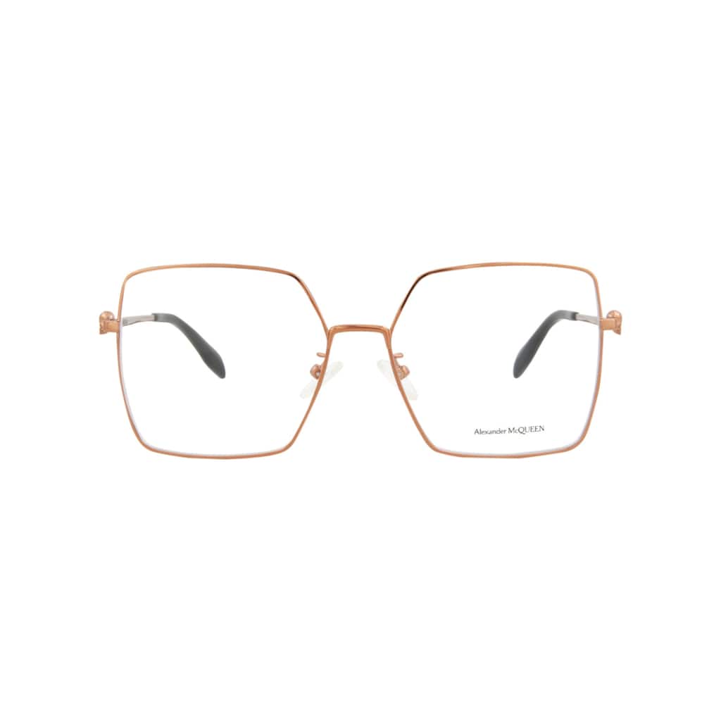 Alexander McQueen Square-Frame Metal Optical Frames
