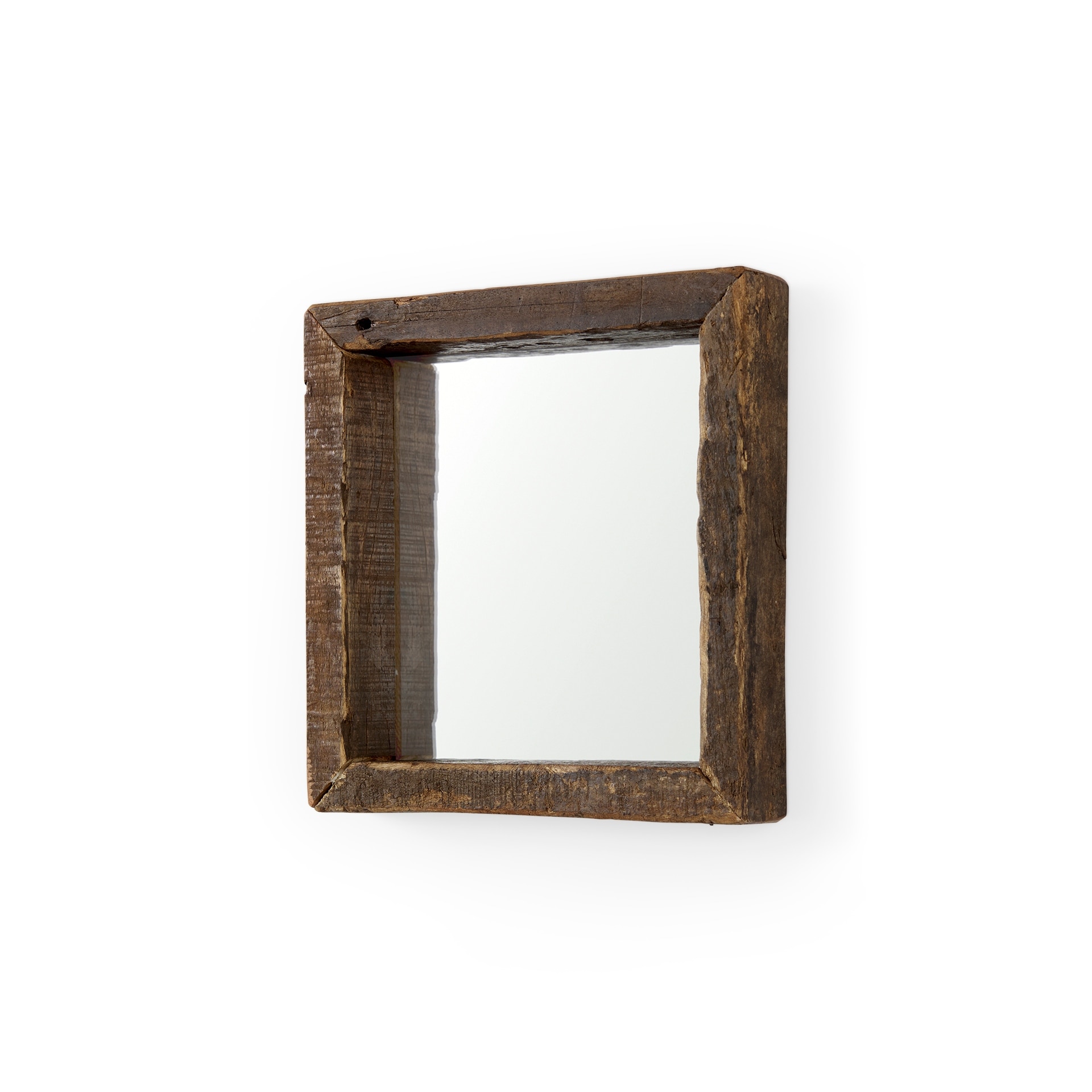 Gervaise Rustic Brown Solid Wood Frame Mirror