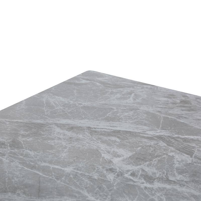 Zayle Series Modern Rectangular Dining Table 55"-71" with Glass or Sintered Stone Top and Powder-Coated Steel Base