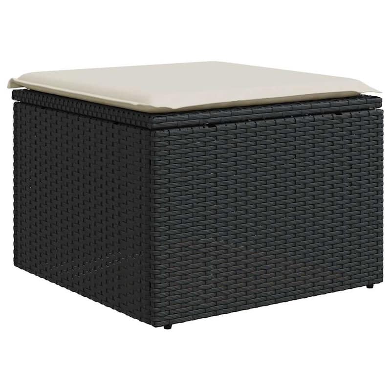 vidaXL Patio Sofa Set with Cushions Outdoor Furniture 9 Piece Poly Rattan