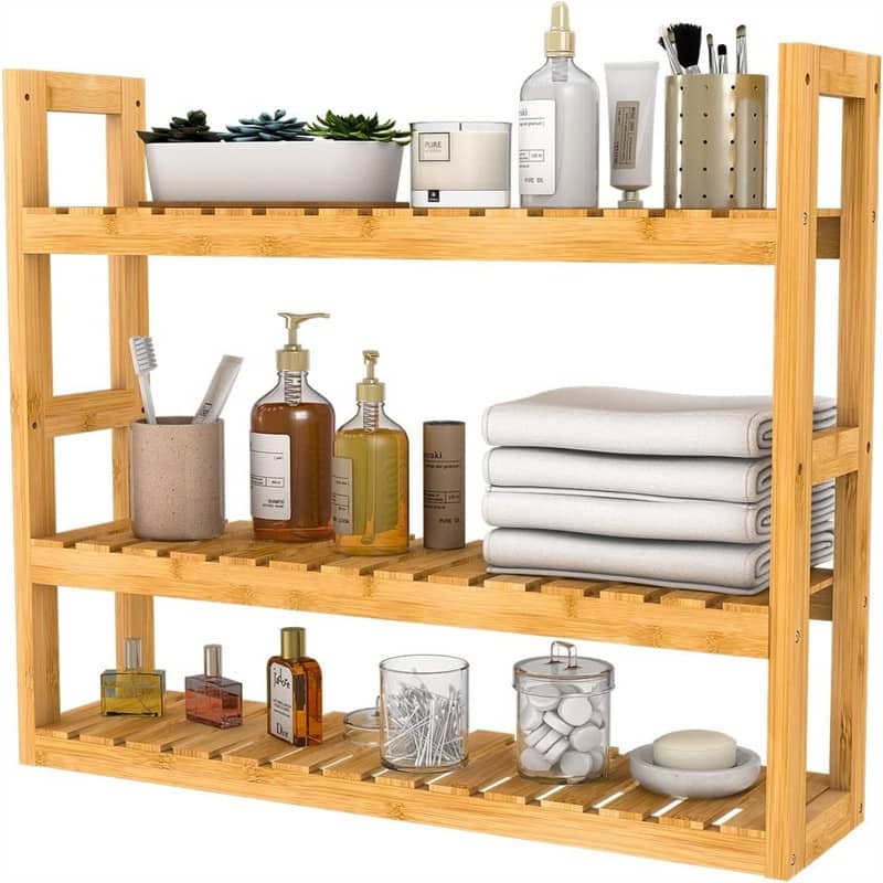Bathroom Shelf 3-Tier Wall Mount Storage - 5.91"D x 23.62"W x 21.26"H