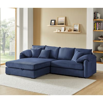Cesare Modern 2-Piece Reversible Cushions Sectional with Storage by HULALA HOME