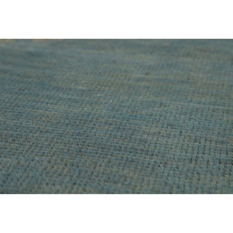 Hand Knotted Oriental 100% Wool Carpet Transitional Medallion Navy Blue & Blues Oushak Area Rug - 11' 11'' X 9' 2''