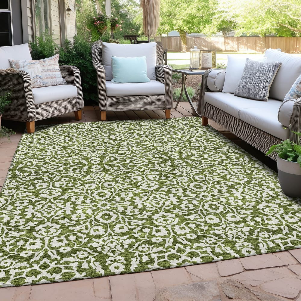 Machine Washable Indoor/ Outdoor Chantille Traditional Farmhouse Rug