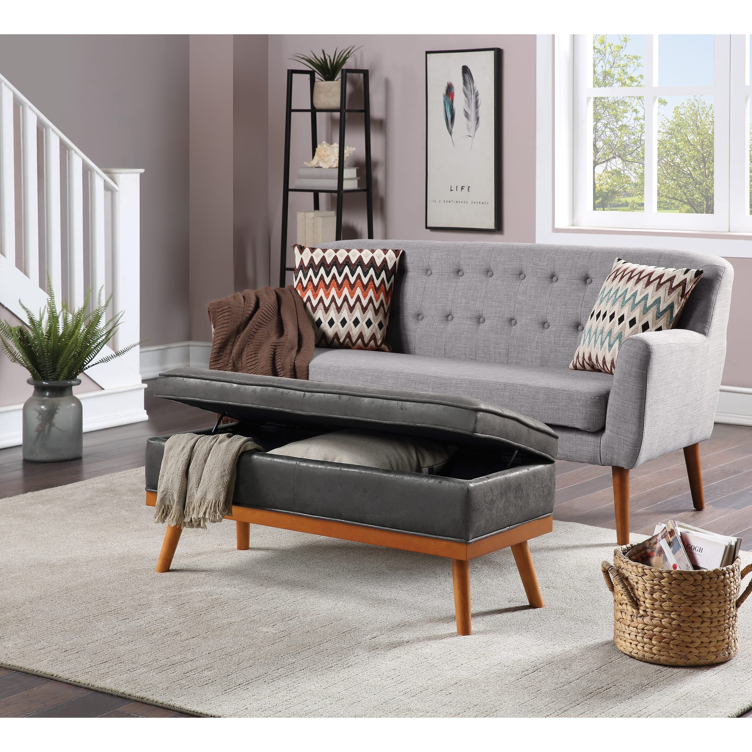 Option Charcoal Faux Leather