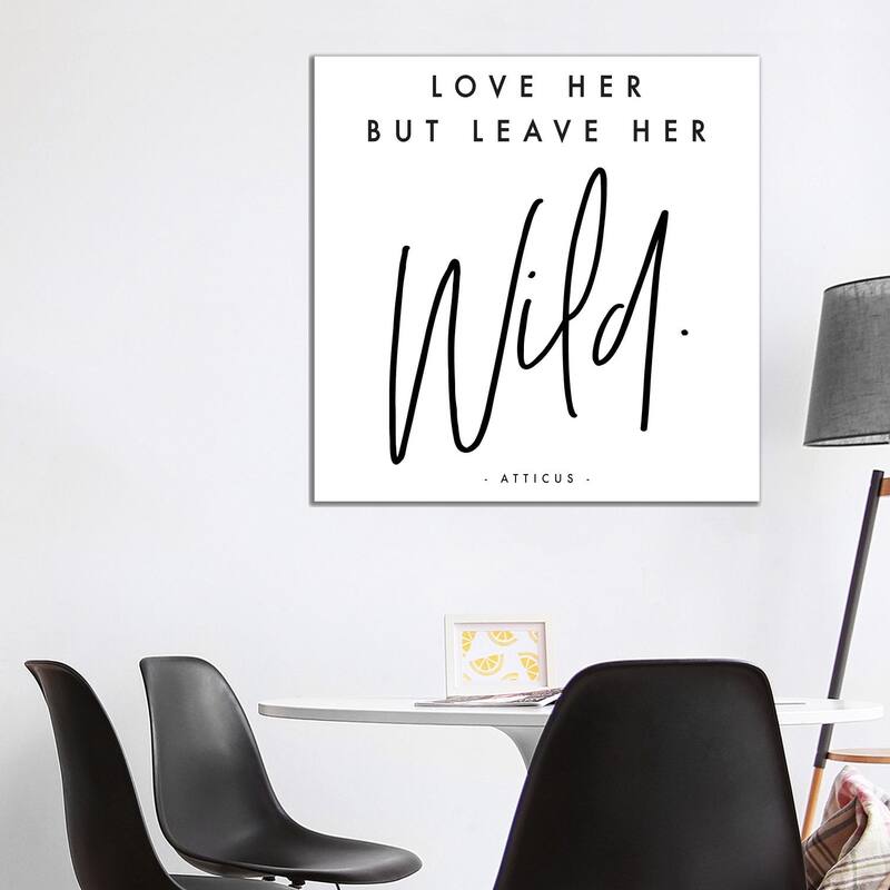 iCanvas "Love Her But Leave Her Wild - Atticus" by Honeymoon Hotel Canvas Print - 37x37x1.5