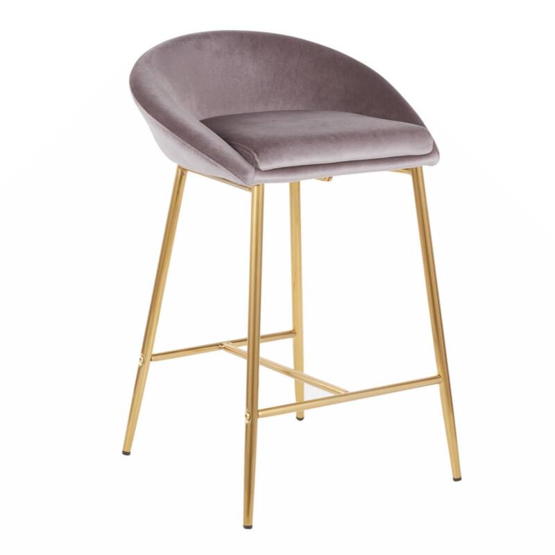 26" Counter Stool with Gold Frame by LumiSource - Set of 2