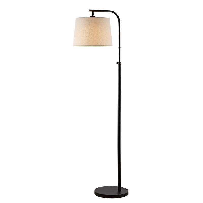SAFAVIEH Lighting Franchette 65-inch Black Adjustable Led Floor Lamp - 20.5" W x 13" L x 58-65" H - 21"Wx13"Dx65"H