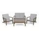 preview thumbnail 5 of 25, Leah Outdoor 4 Seater Chat Set with Cushions by Christopher Knight Home