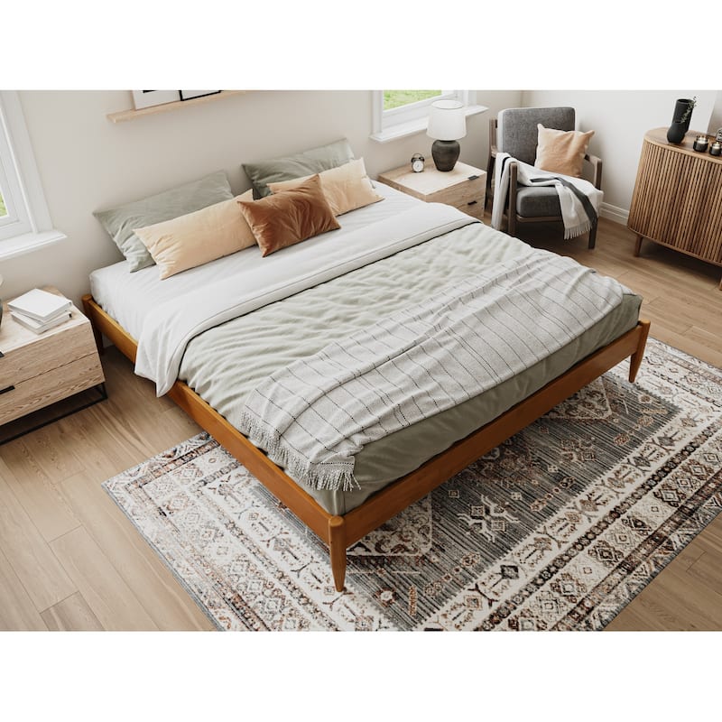 King Size Platform Bed Frame - Solid Wood Bed