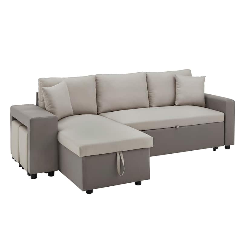 Lorca 2-tone Convertible Sofa with Storage by iNSPIRE Q Modern