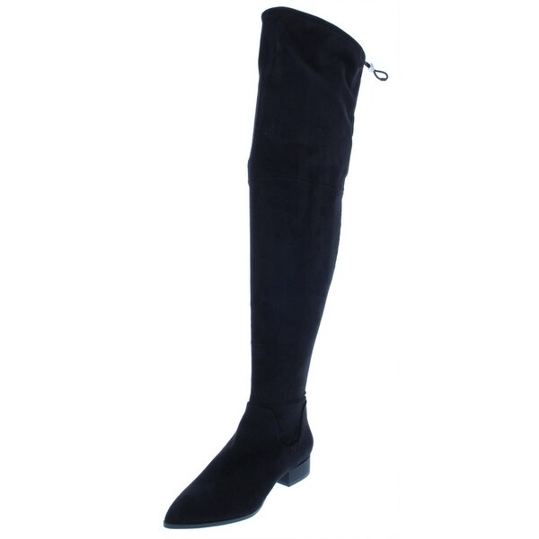 womens black suede over the knee boots