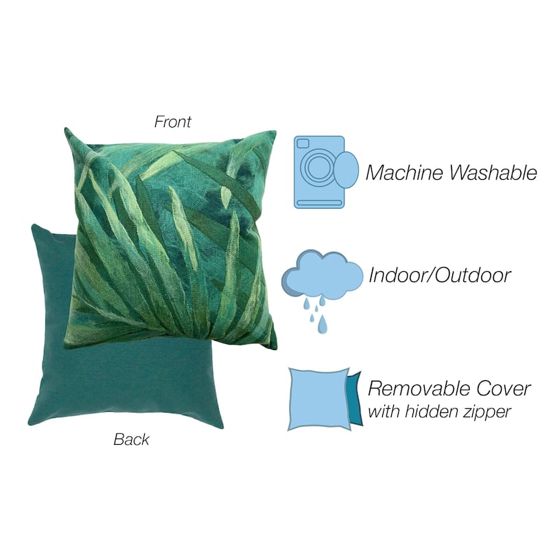 Liora Manne Visions III Tropical Leaf Indoor/Outdoor Pillow