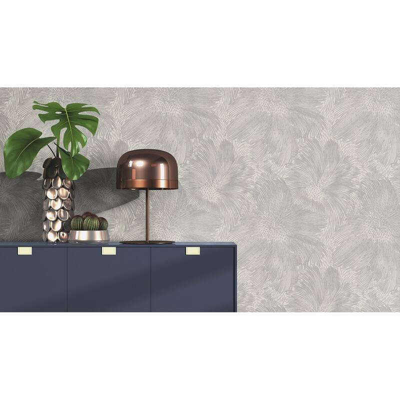 Rasch Purser Grey Abstract Wallpaper