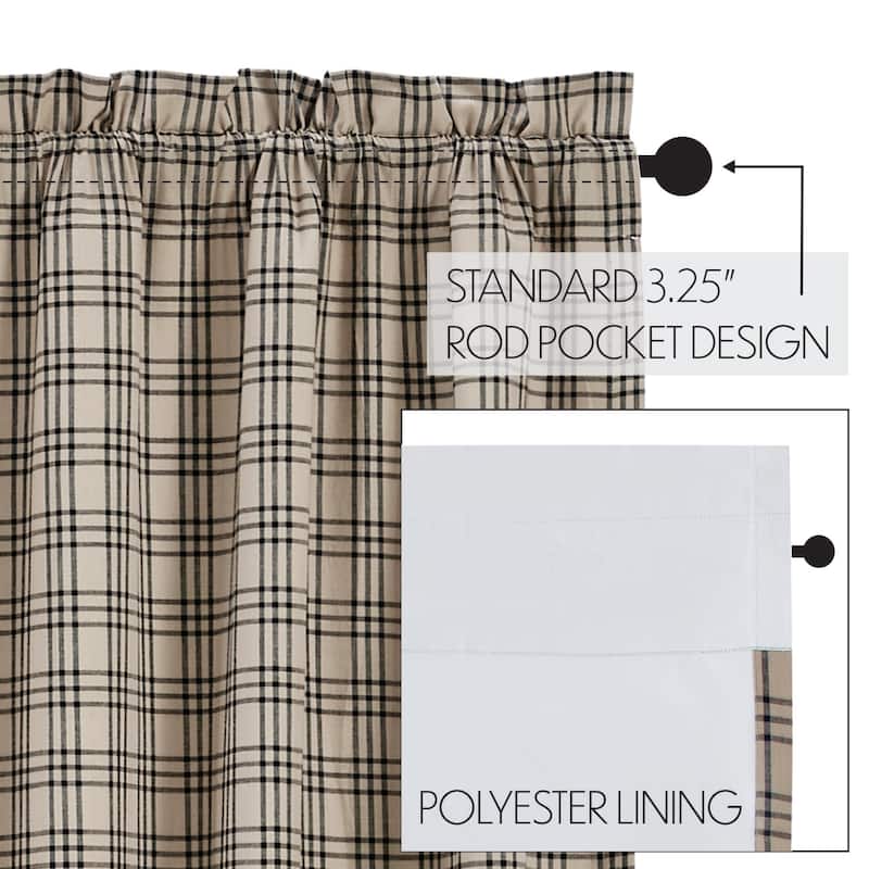 Sawyer Mill Charcoal Plaid Blackout Panel 84x40