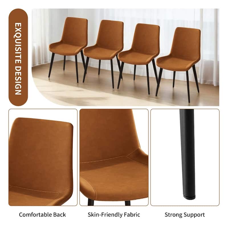 Dining Chairs 4PCS,Kitchen & Dining Room Chairs,Sturdy Metal Legs