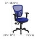 preview thumbnail 2 of 164, Nicholas Mid-Back Blue Mesh Multifunction Executive Swivel Ergonomic Office Chair with Adjustable Arms