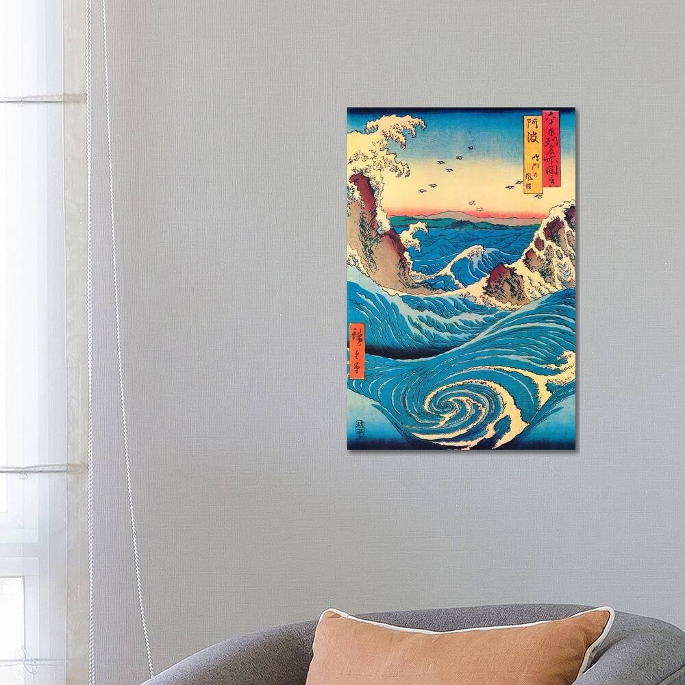 iCanvas "Awa, Naruto no fuha (Awa Province, Naruto Whirlpools)" by Utagawa Hiroshige Canvas Print