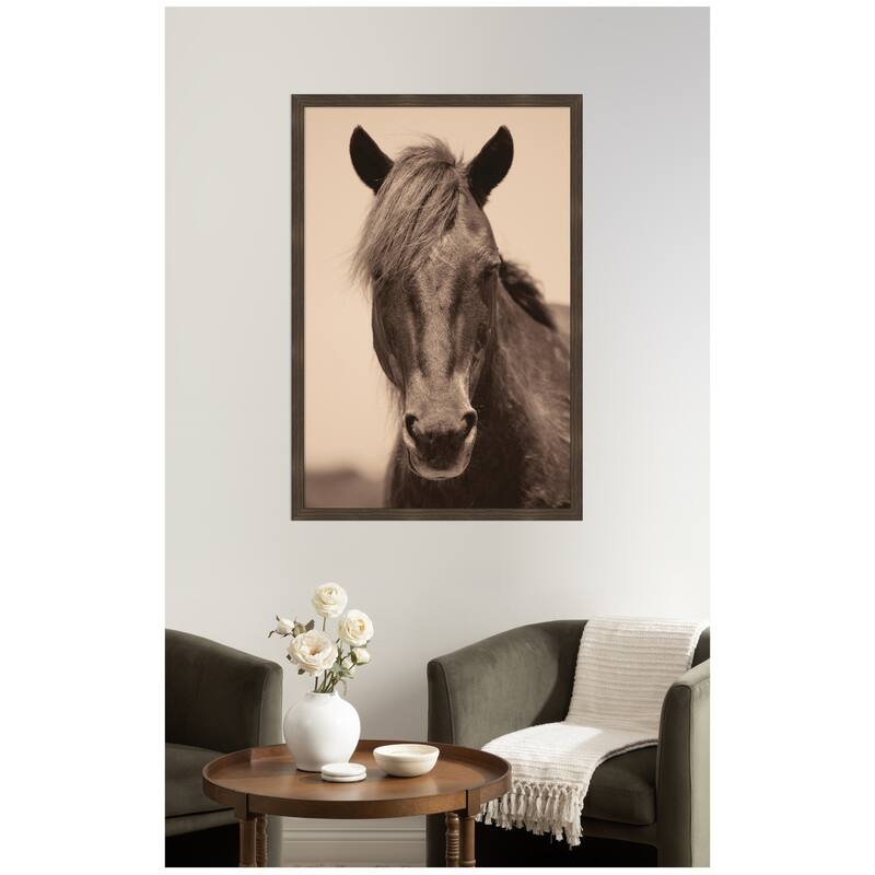 Kate and Laurel Equine Horse by Robert Cadloff Framed Wall Art Print