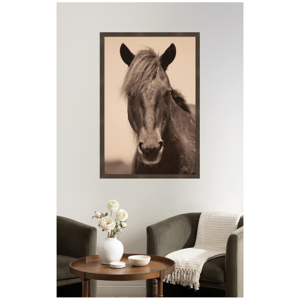 Kate and Laurel Equine Horse by Robert Cadloff Framed Wall Art Print